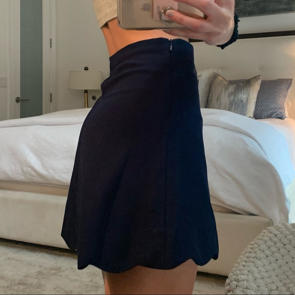 Scalloped Mini Skirt